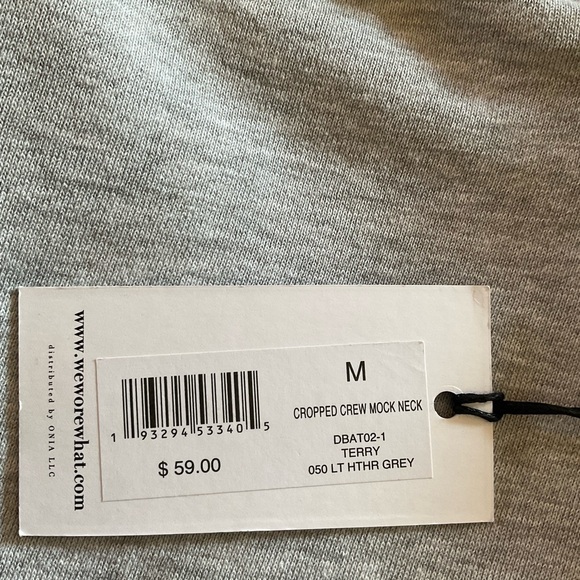 NWT WeWoreWhat Long Sleeve Cropped Sweatshirt, Women’s Sz M - Picture 8 of 9